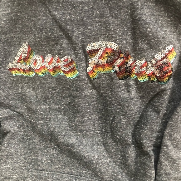 Vs pink bling sherpa hood pullover top - Picture 2 of 4